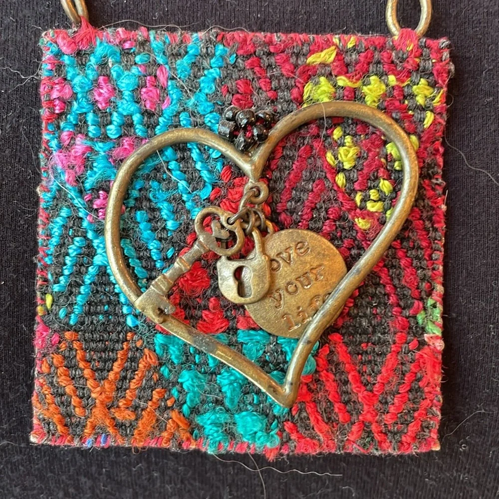 handcrafted huipil necklace